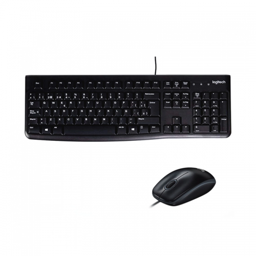Kit de Teclado y Mouse Logitech MK120, Alámbrico, USB, Negro  Español  MK120