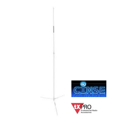 TXAB144430 Antena Base VHF UHF, Omnidireccional, Rango de Frecuencia 144 - 148   430 - 440 MHz. TXAB144430