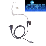 TX-EHKAV2 Micrófono - audífono de solapa con tubo acústico transparente para KENWOOD TX-EHKAV2