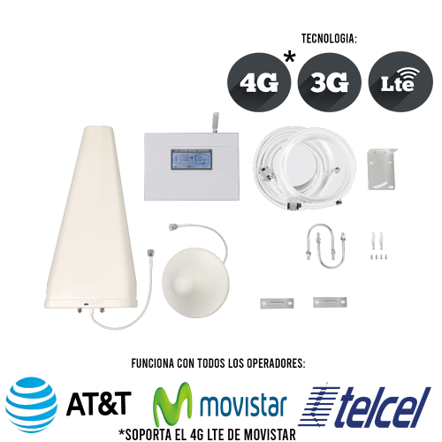 KIT DE AMPLIFICADOR DE SEÑAL CELULAR EP-DB-3G | DOBLE BANDA | MEJORA LAS LLAMADAS, SOPORTA 3G Y  4G  EP-DB-3G