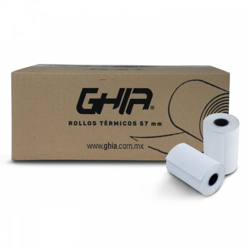 Rollo de Papel GHIA PTG576 - 57mm x 60mm - 50 Piezas PTG576