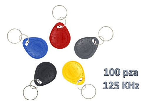 Paquete De 100 Llaveros  Identificacion  Acceso Rfid  125khz TK1040